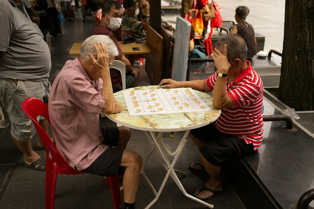 seniors playing games