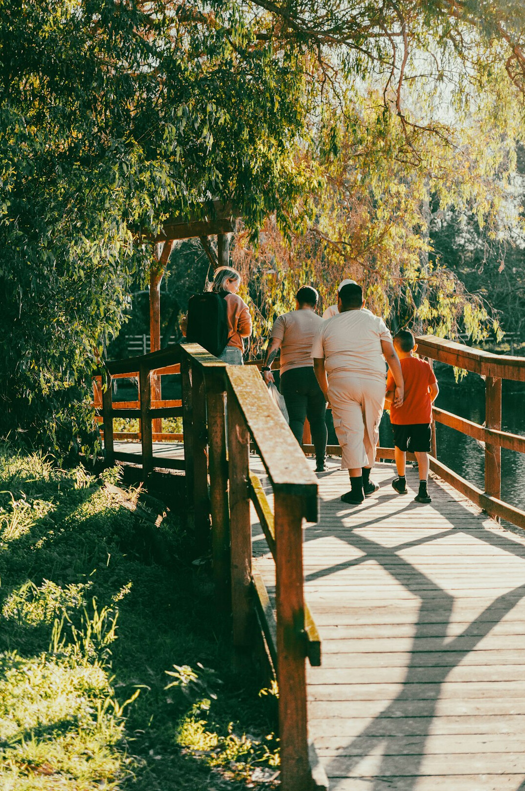 seniors walking in park