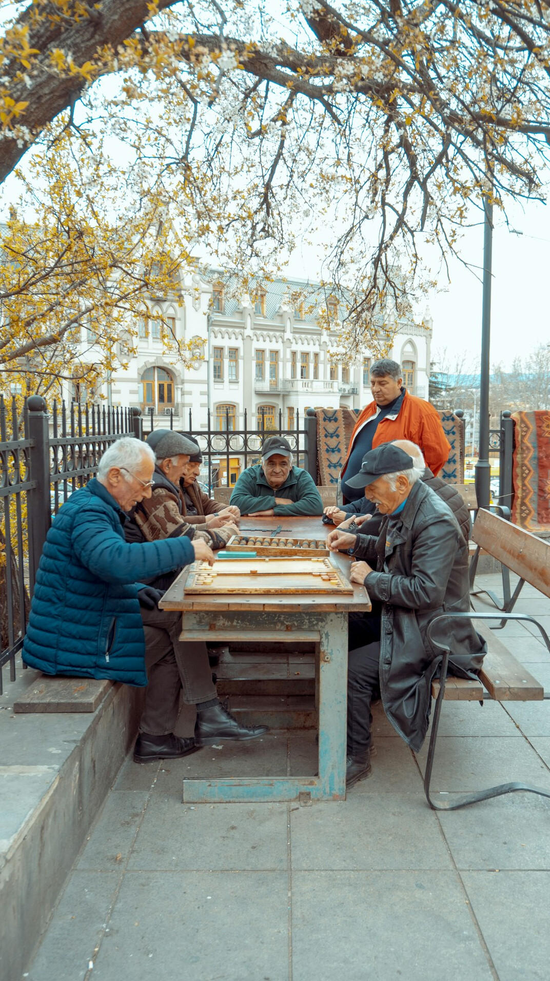 seniors playing board games