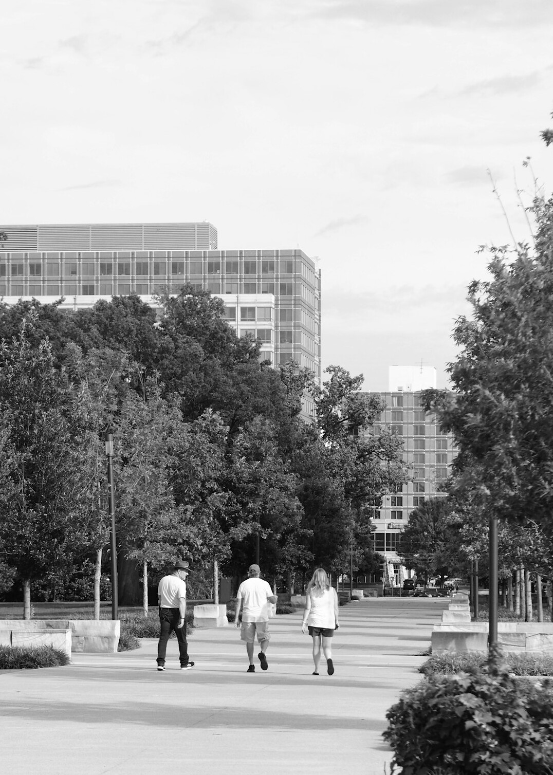 seniors walking in park